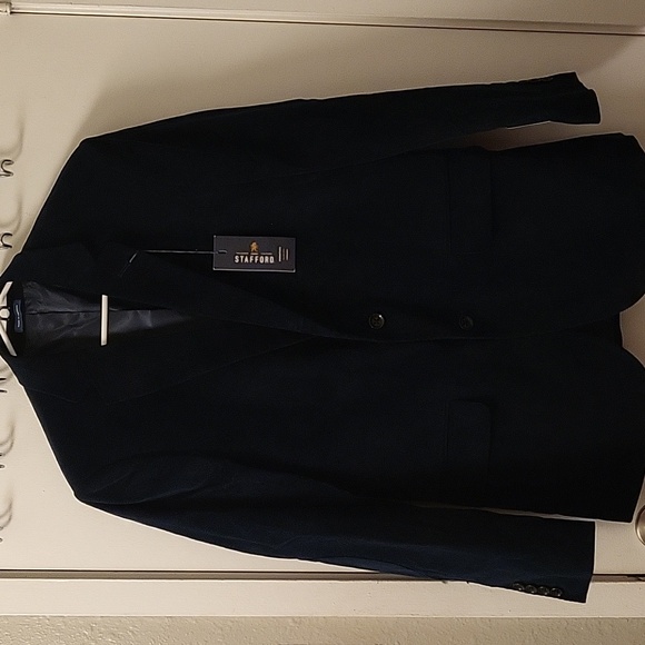 Stafford Slim Fit Blazer Courdory navy blue cotton size 38 reg